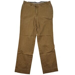 Bullock & Jones Mens 35x32 Chinos Cotton Blend Pants Tan Contemporary Fit Casual